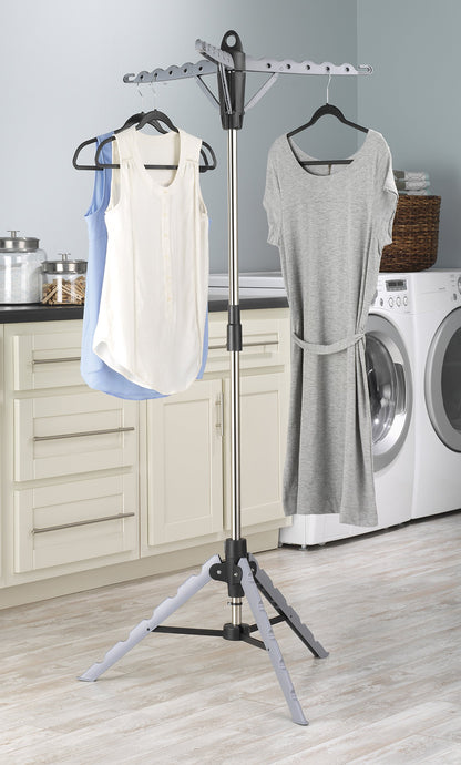 Whitmor, 28x28x64.5, Garment & Drying Rack, Grey, Gray