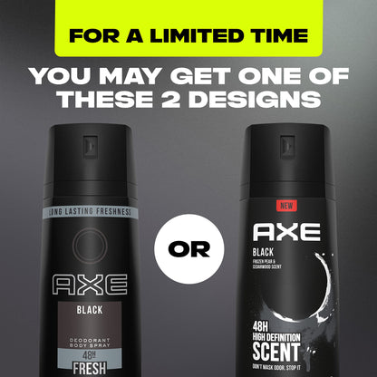 4 Pack AXE Body Spray Deodorant for Men