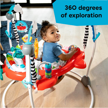 Baby Einstein Ocean Explorers Airplane Adventure 2-in-1 Interactive Activity Jumper with Lights Ages 6 months +, Max weight 25 lbs., Unisex