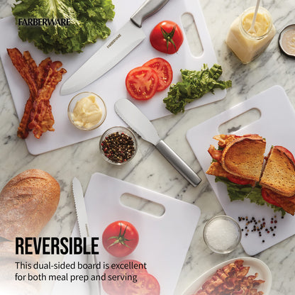 Farberware Large Plastic Cutting Board with Handle