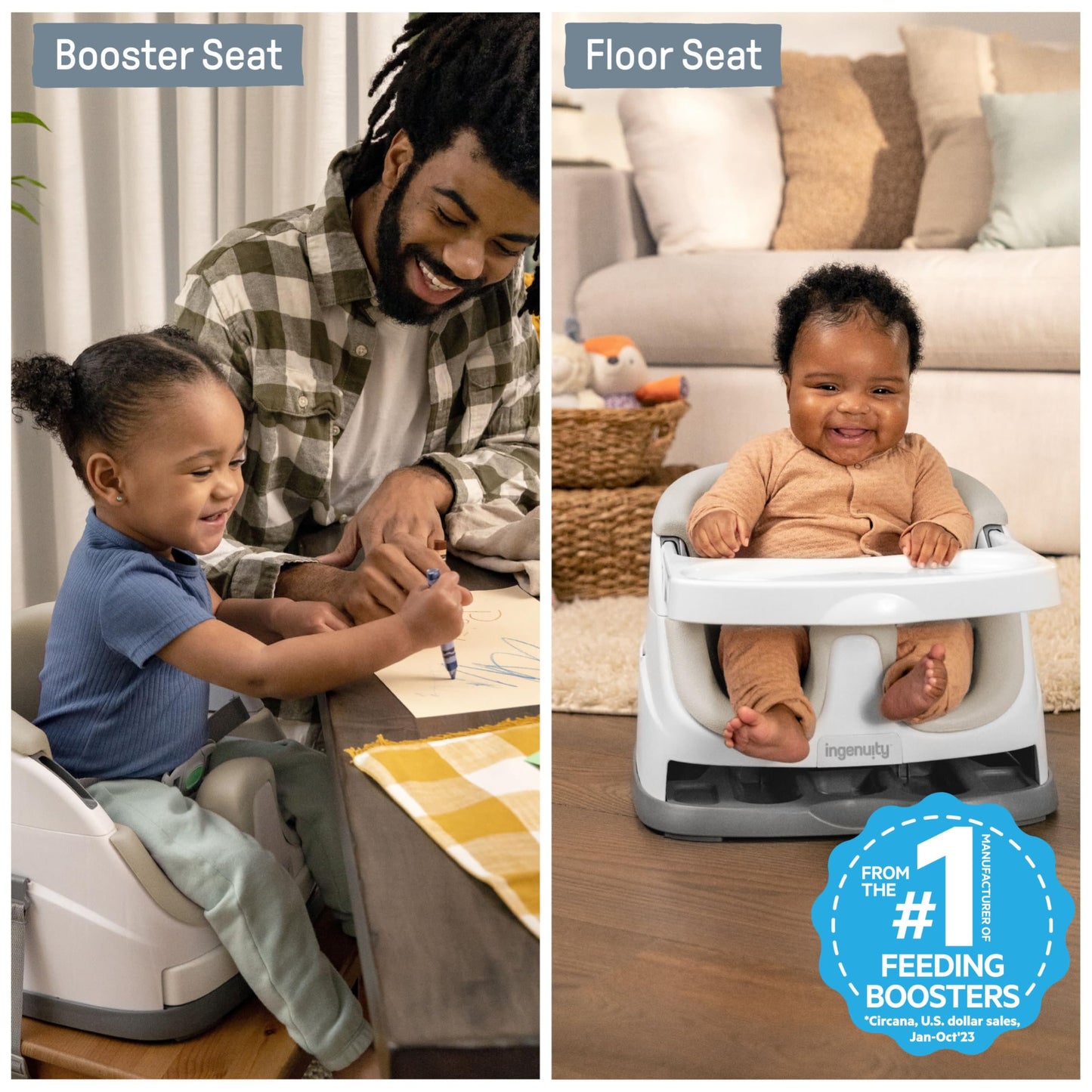 Ingenuity 2-in-1 Booster Feeding and Floor Seat