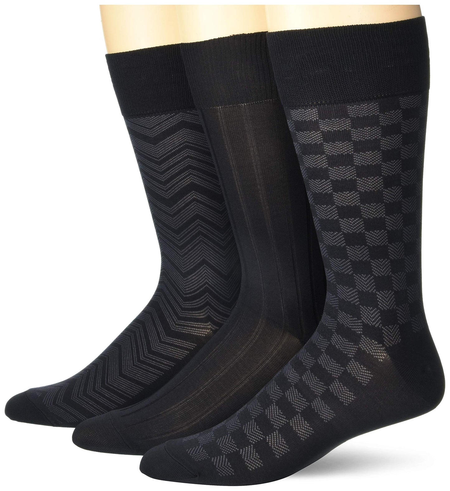 Perry Ellis Microfiber Herringbone Socks, 3-Pack