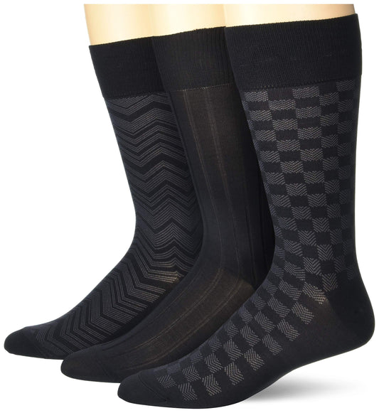 Perry Ellis Microfiber Herringbone Socks, 3-Pack