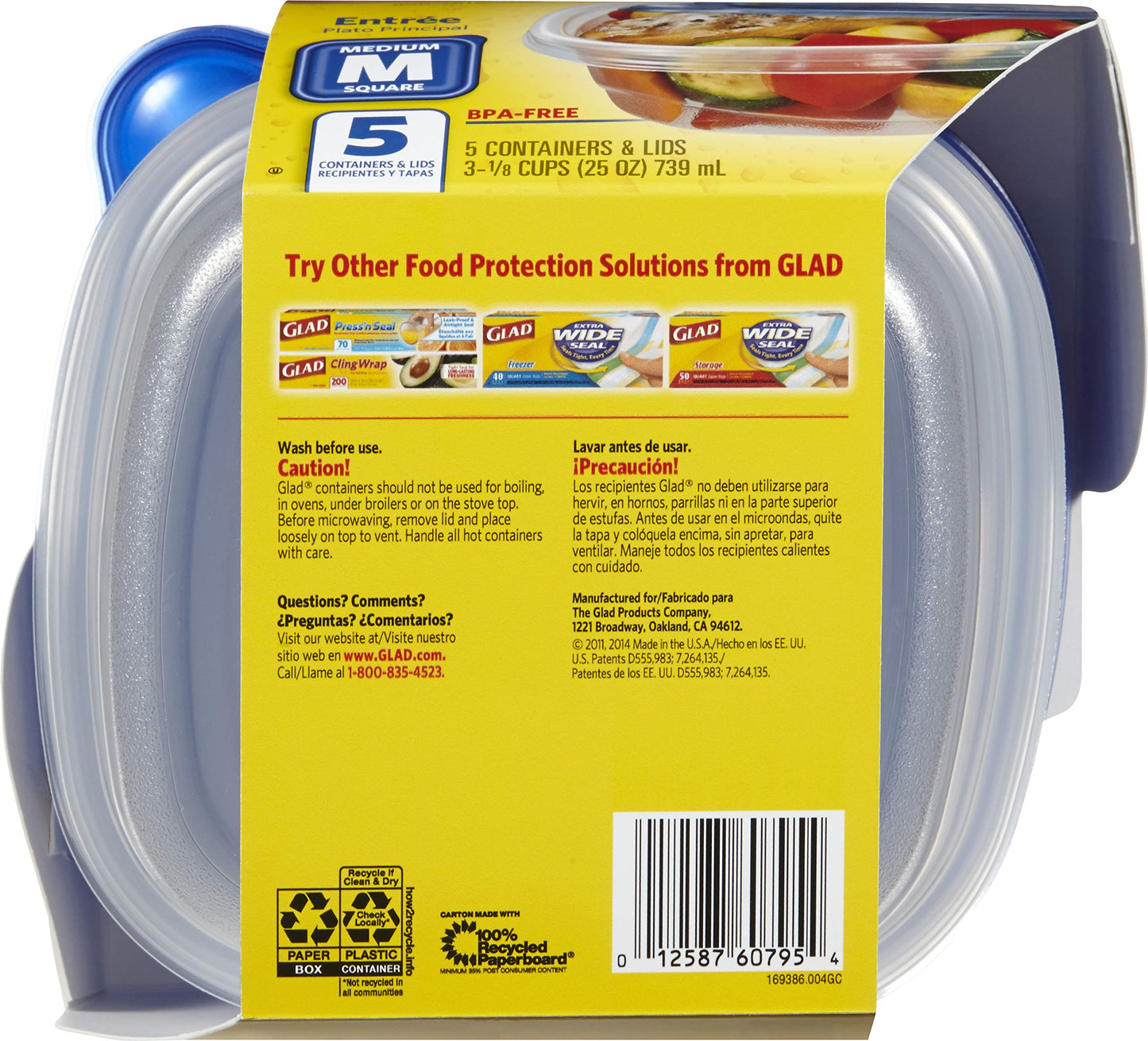 Glad Food Storage Containers, 30 Count Pack