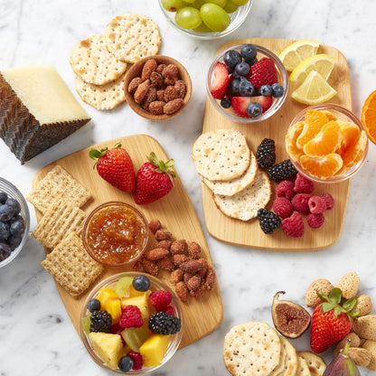 FARBERWARE 4-Piece Reversible Bamboo Cutting Board and Charcuterie Set