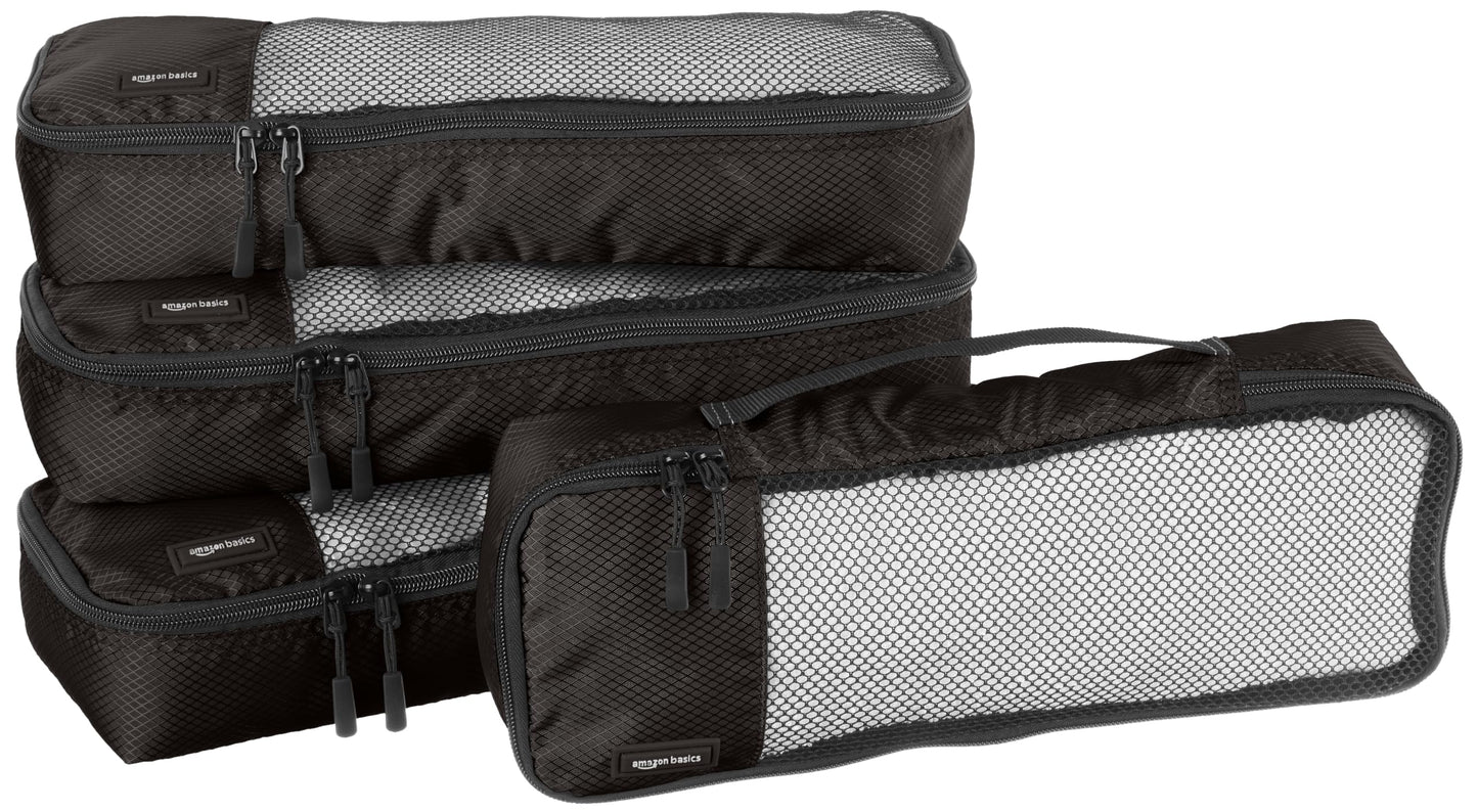 4-Pack Amazon Basics Packing Cubes for Travel