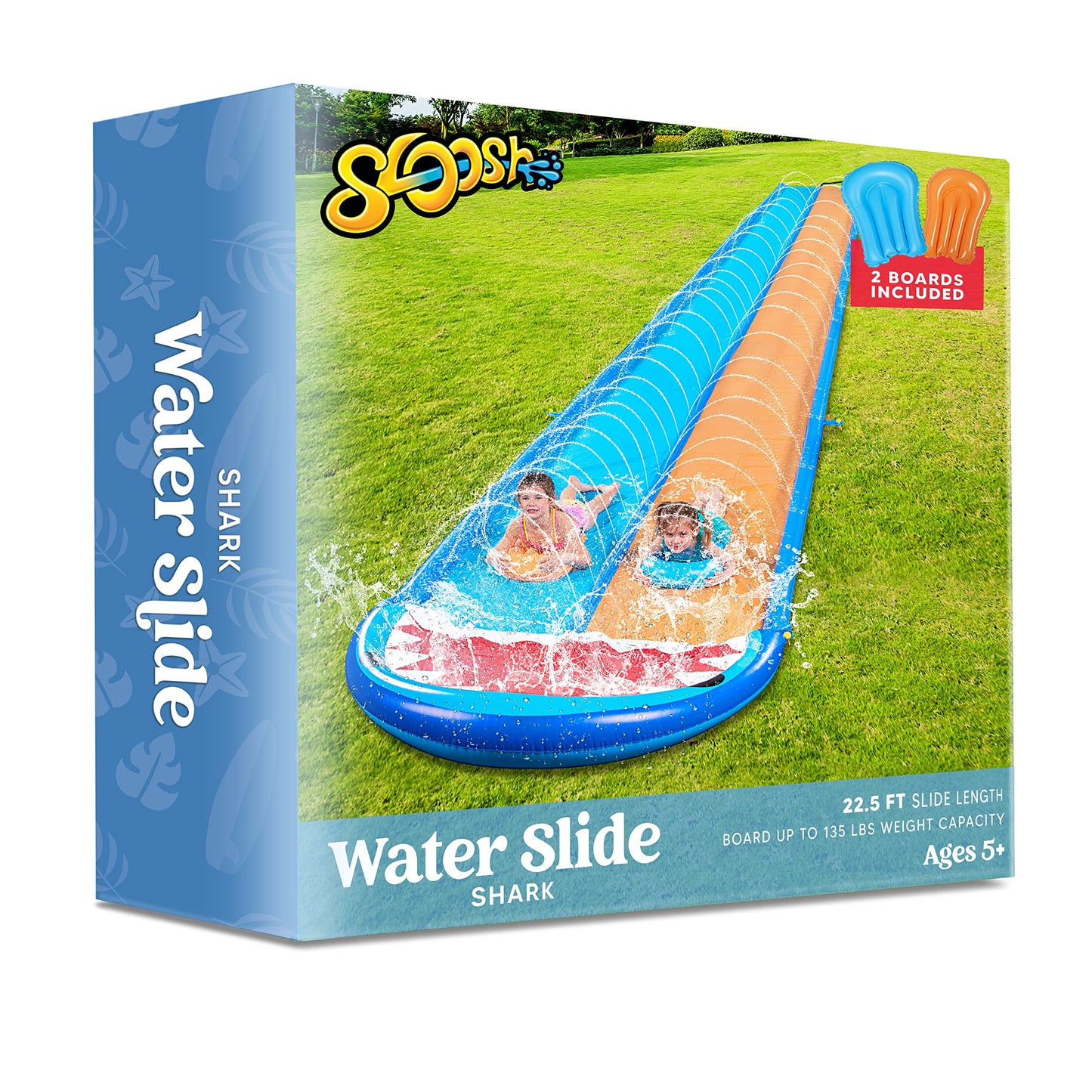 22.5ft Water Slide with Inflatable Boards