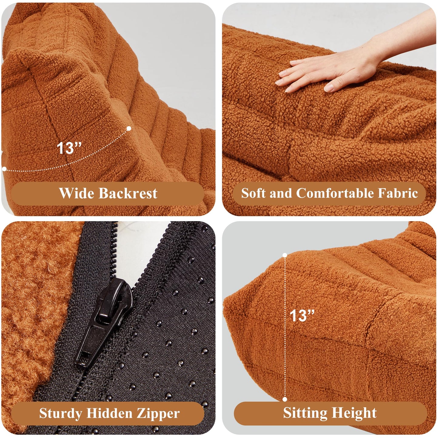 Bean Bag Chair with Memory Foam for Adults