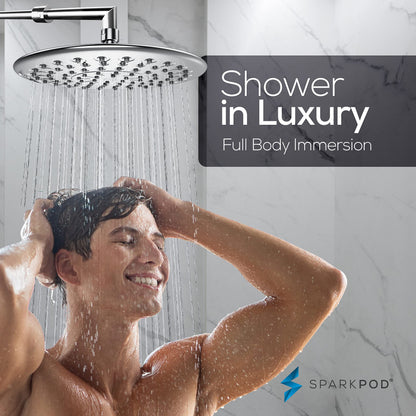 SparkPod 9.5" Rain Shower Head with Anti-Clog Nozzles