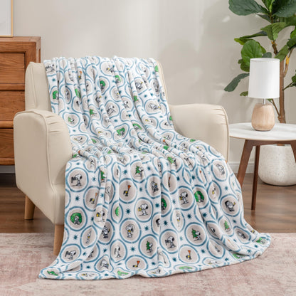 Berkshire Blanket Snoopy Plush Blanket, White 60x70