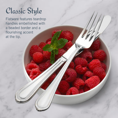 Mikasa Regent Bead Flatware Set for 12