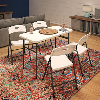 Cosco 4-Pack White Folding Chairs Set
