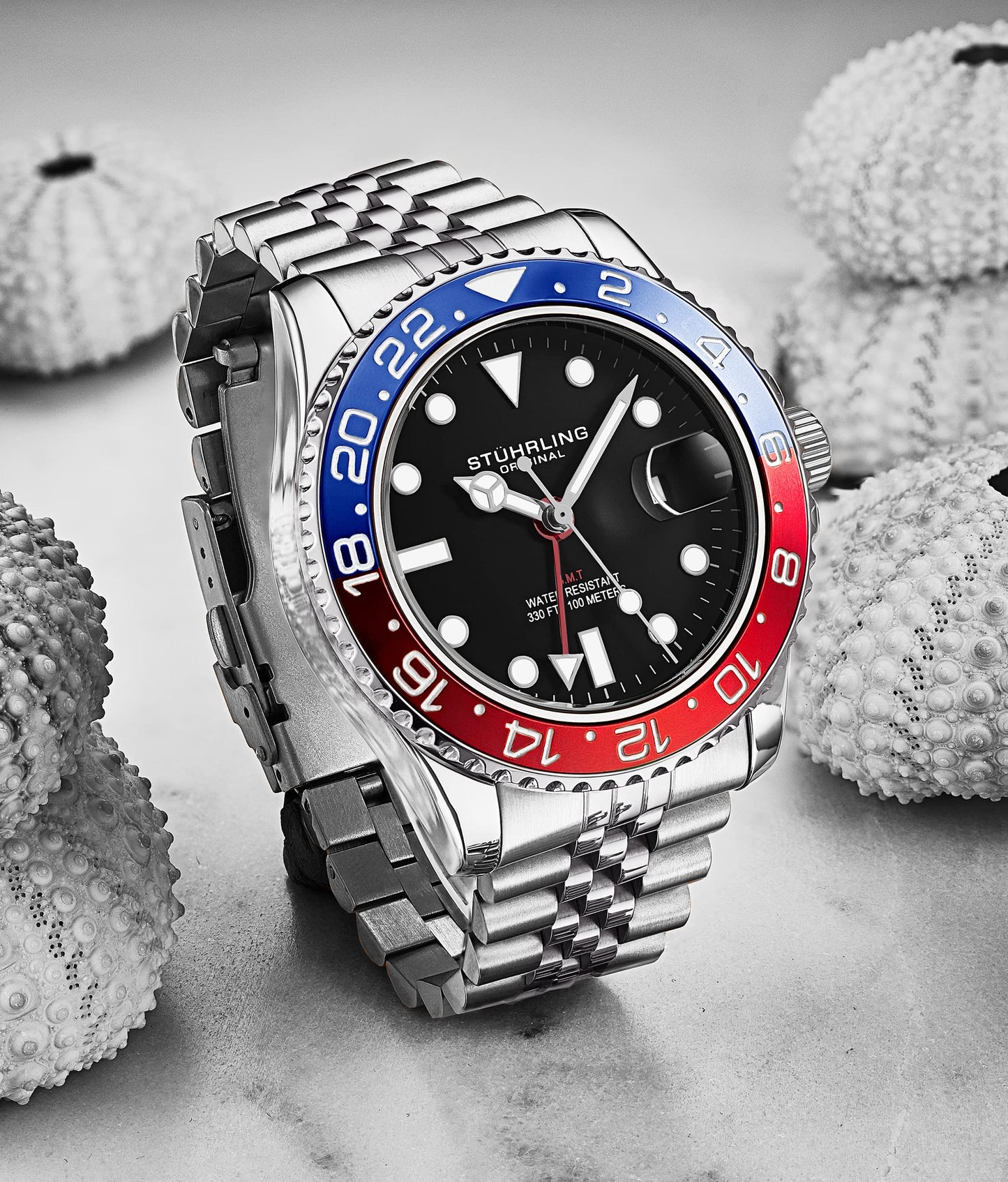 Stuhrling Original GMT Quartz Watch with Bracelet