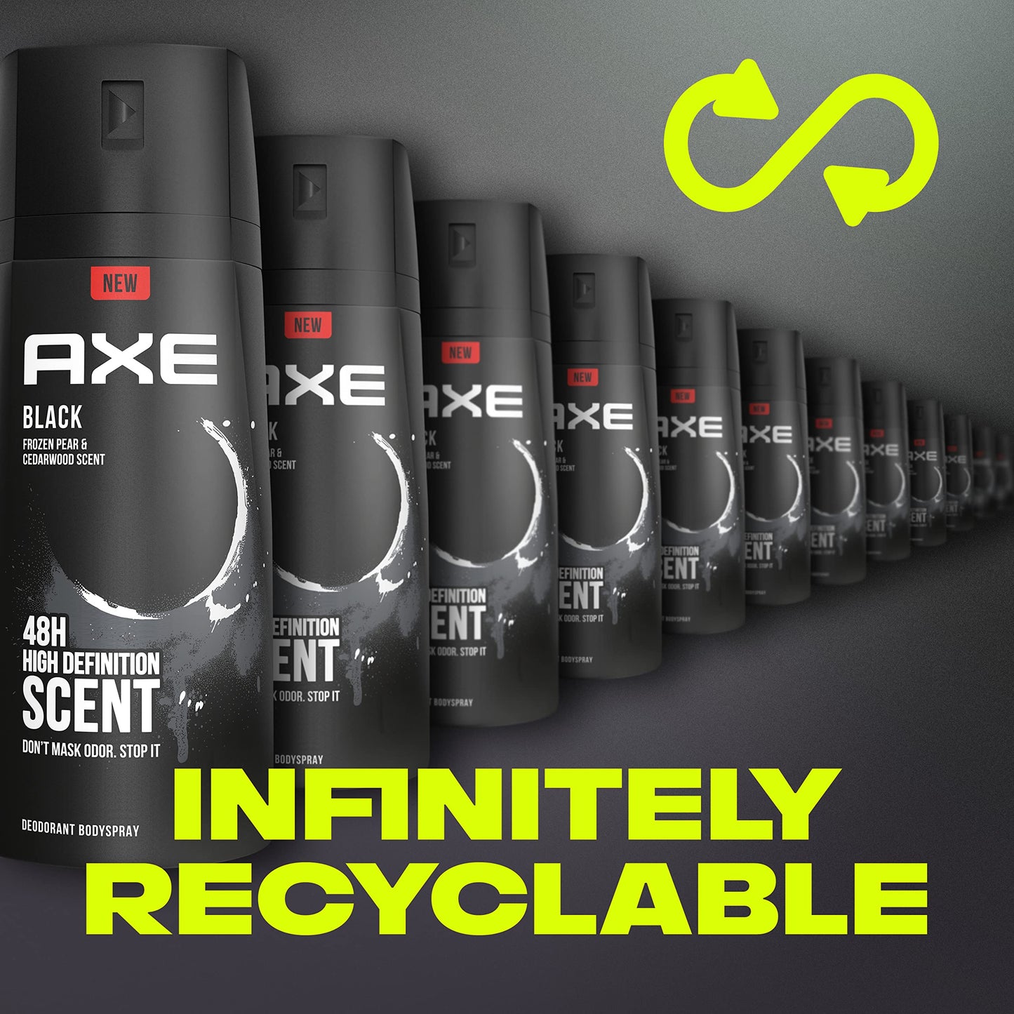 4 Pack AXE Body Spray Deodorant for Men