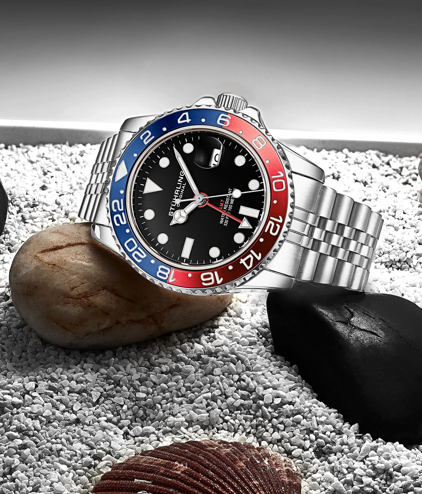 Stuhrling Original GMT Quartz Watch with Bracelet