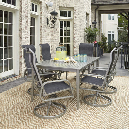 Homestyles Gray Outdoor Swivel Rocking Chair