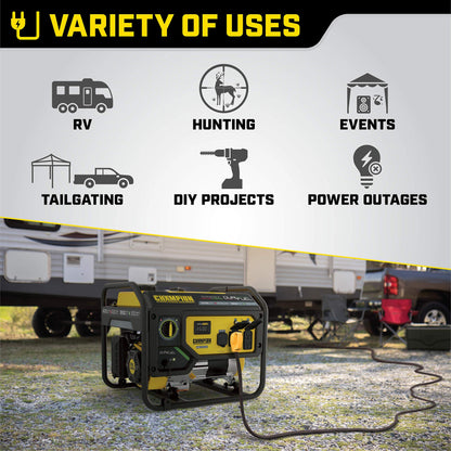 Champion Power Equipment 4375-Watt Dual Fuel Portable Generator, RV Ready