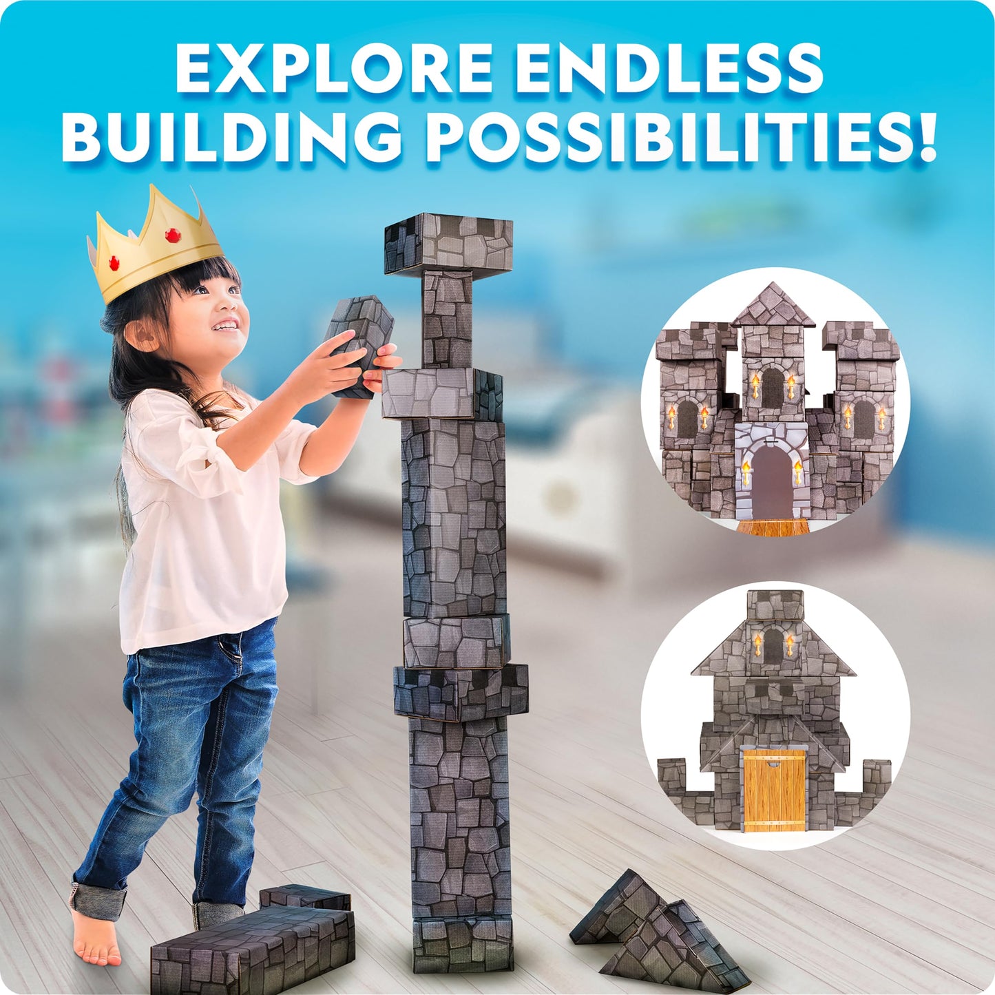 Jumbo Cardboard Building Blocks for Kids
