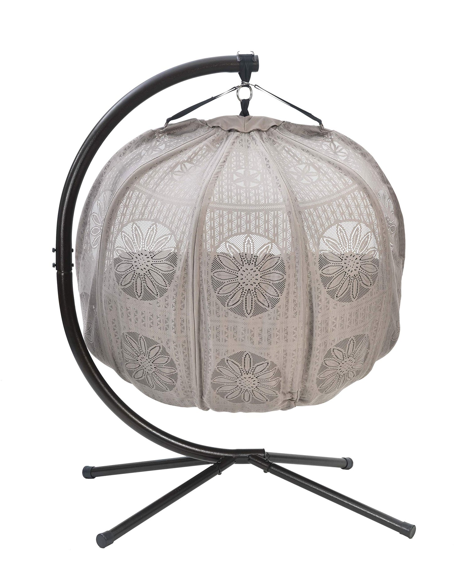 FlowerHouse FHPC100-DCBLK Hanging Pumpkin Loveseat Dreamcatcher with Stand, Black/Sand Cover