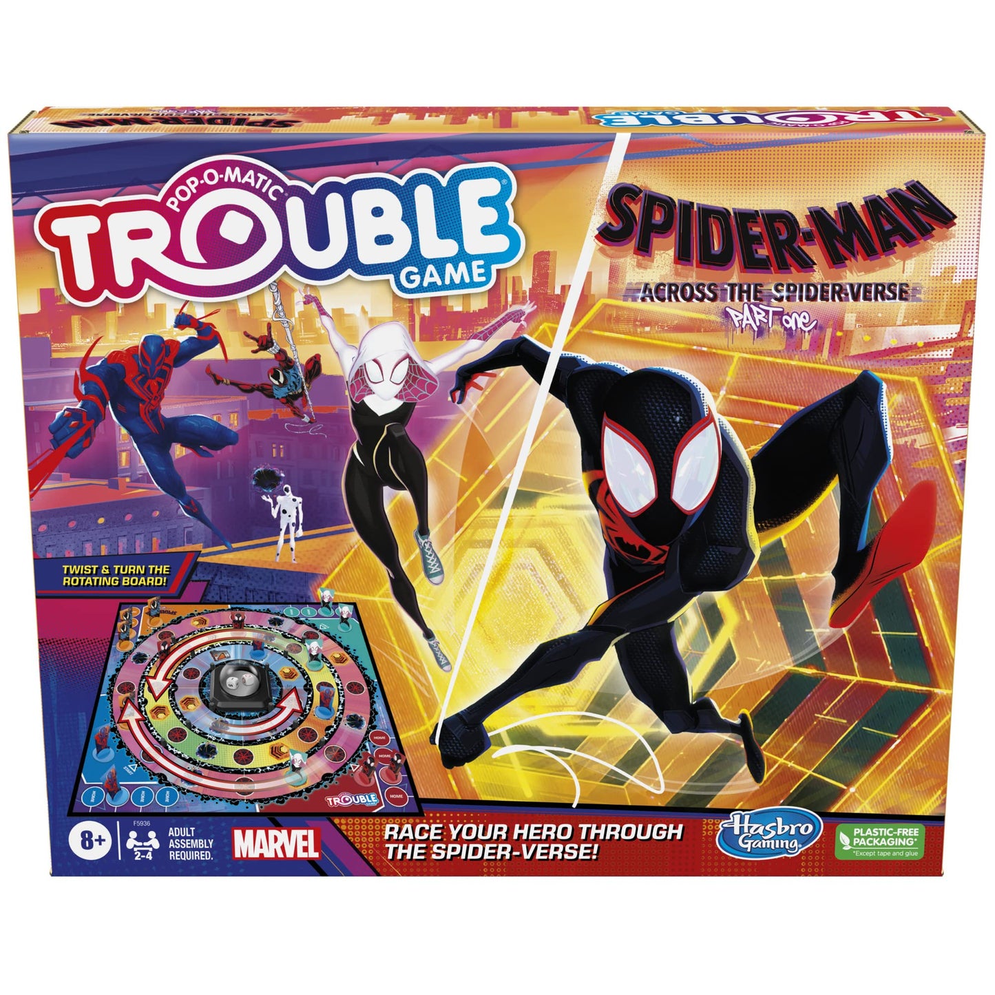 Hasbro Gaming Trouble: Spider-Verse Edition Board Game