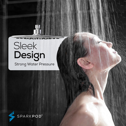SparkPod 9.5" Rain Shower Head with Anti-Clog Nozzles