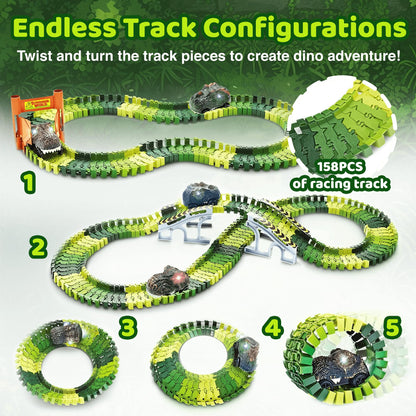 Dinosaur Race Track Toy Set by Boffe