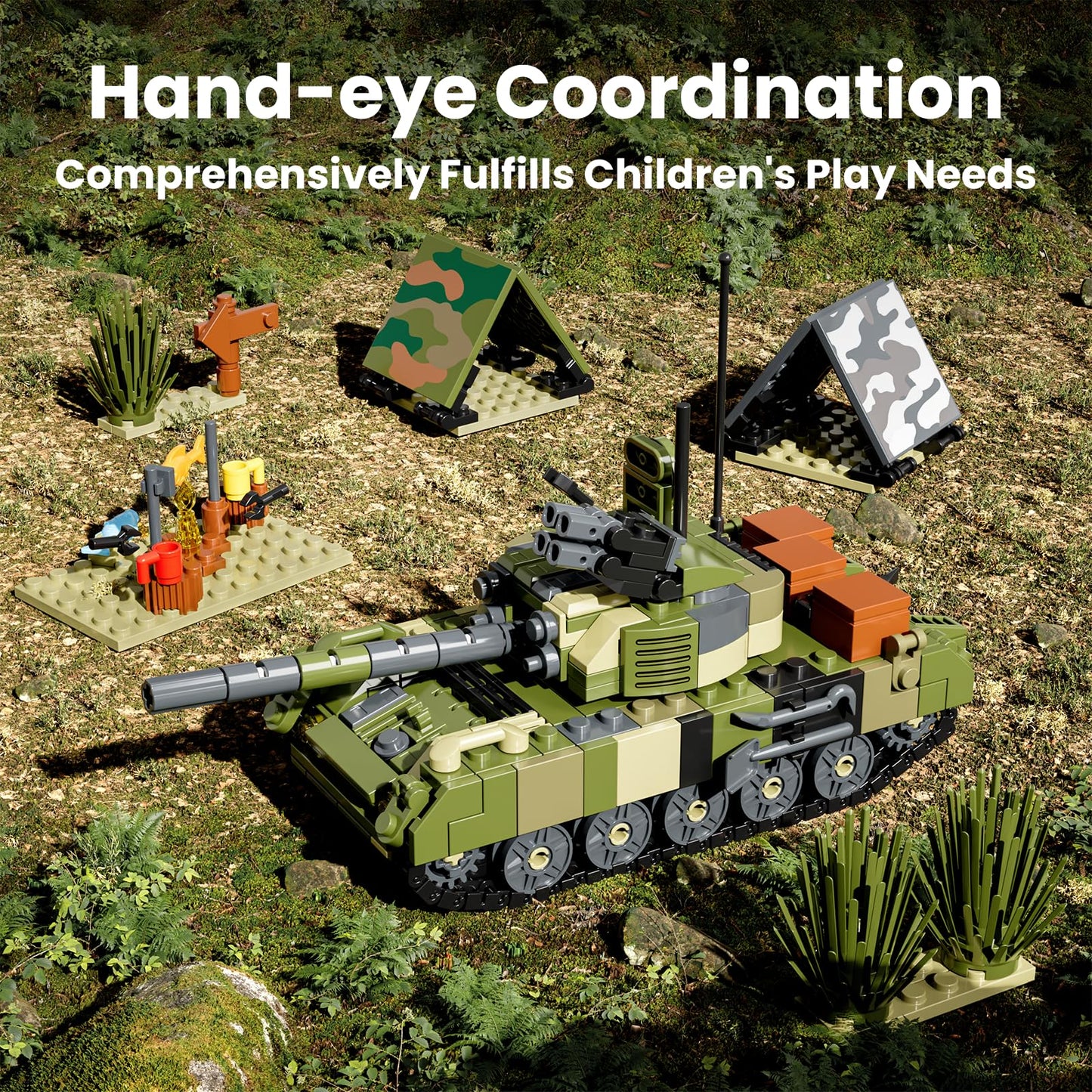 Mould King Military Tank Building Set with Accessories