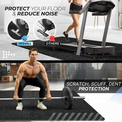 Rubber Gym Flooring Tiles by Yes4All, 0.56" Thick