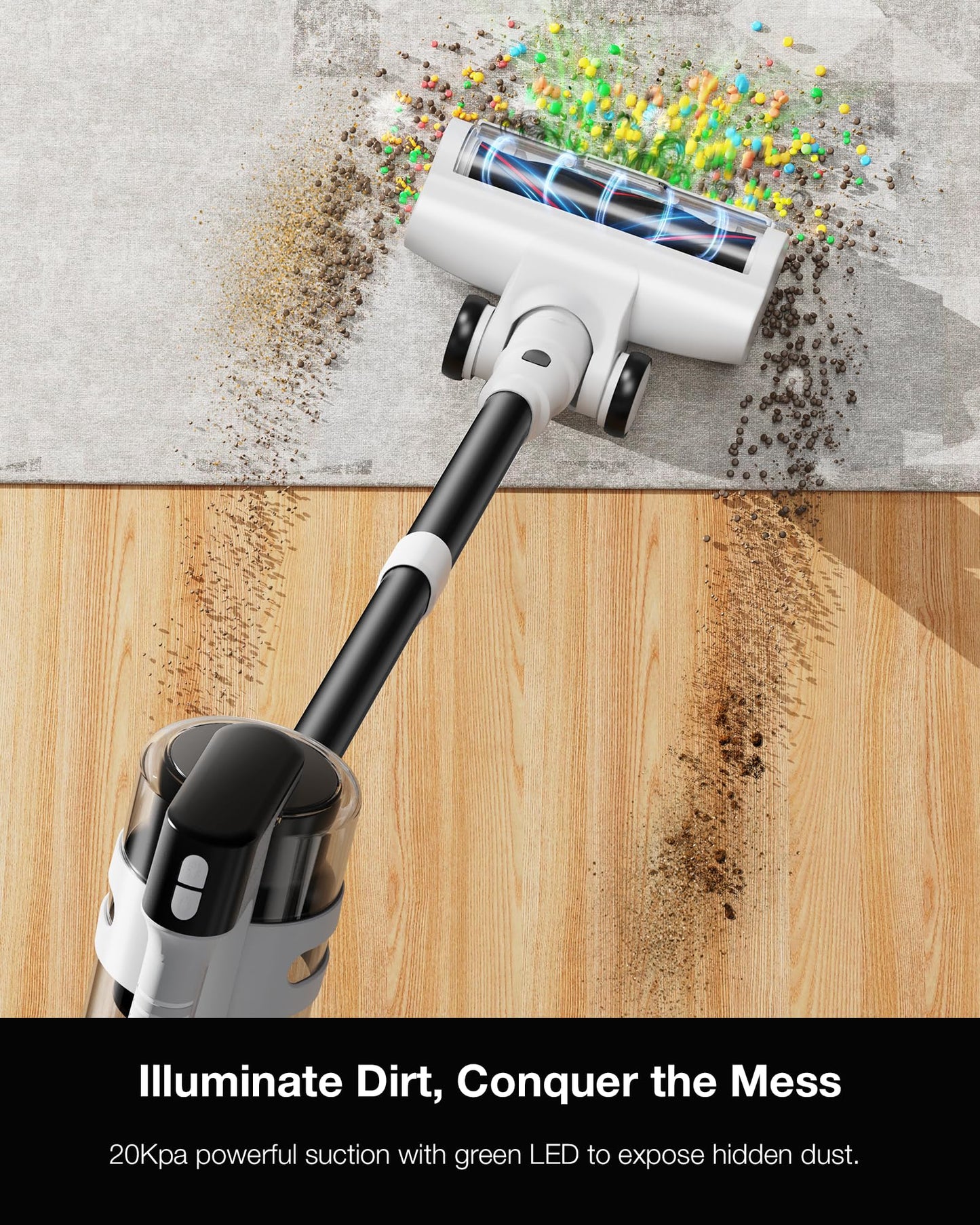Cordless Stick Vacuum Cleaner with 55min Runtime