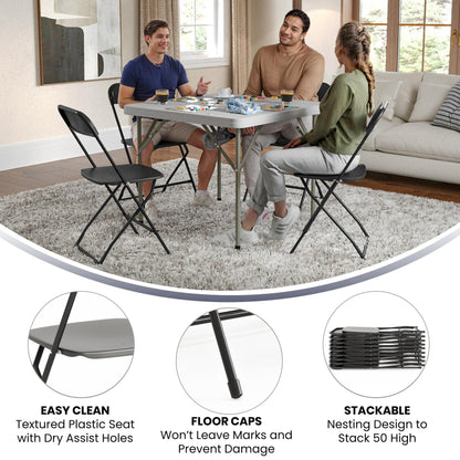 10 Pack Flash Furniture Heavy-Duty Folding Chairs