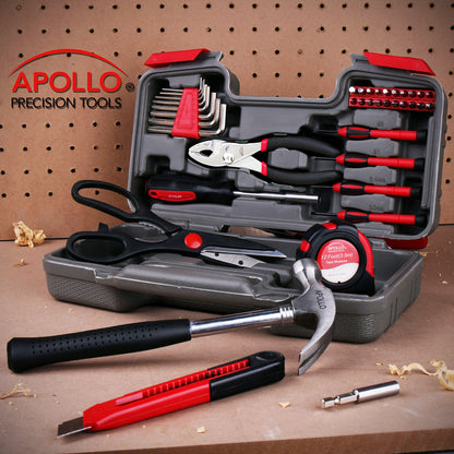 Apollo 39-Piece Household Tool Set in Toolbox