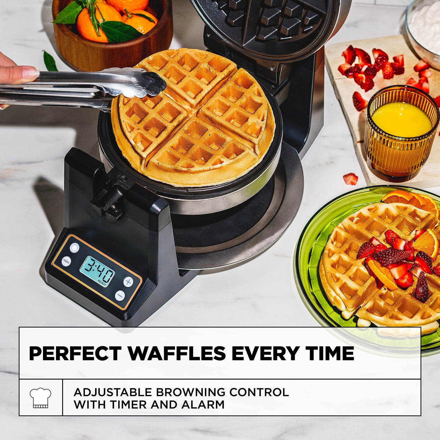 CRUX Belgian Waffle Maker with Digital Control