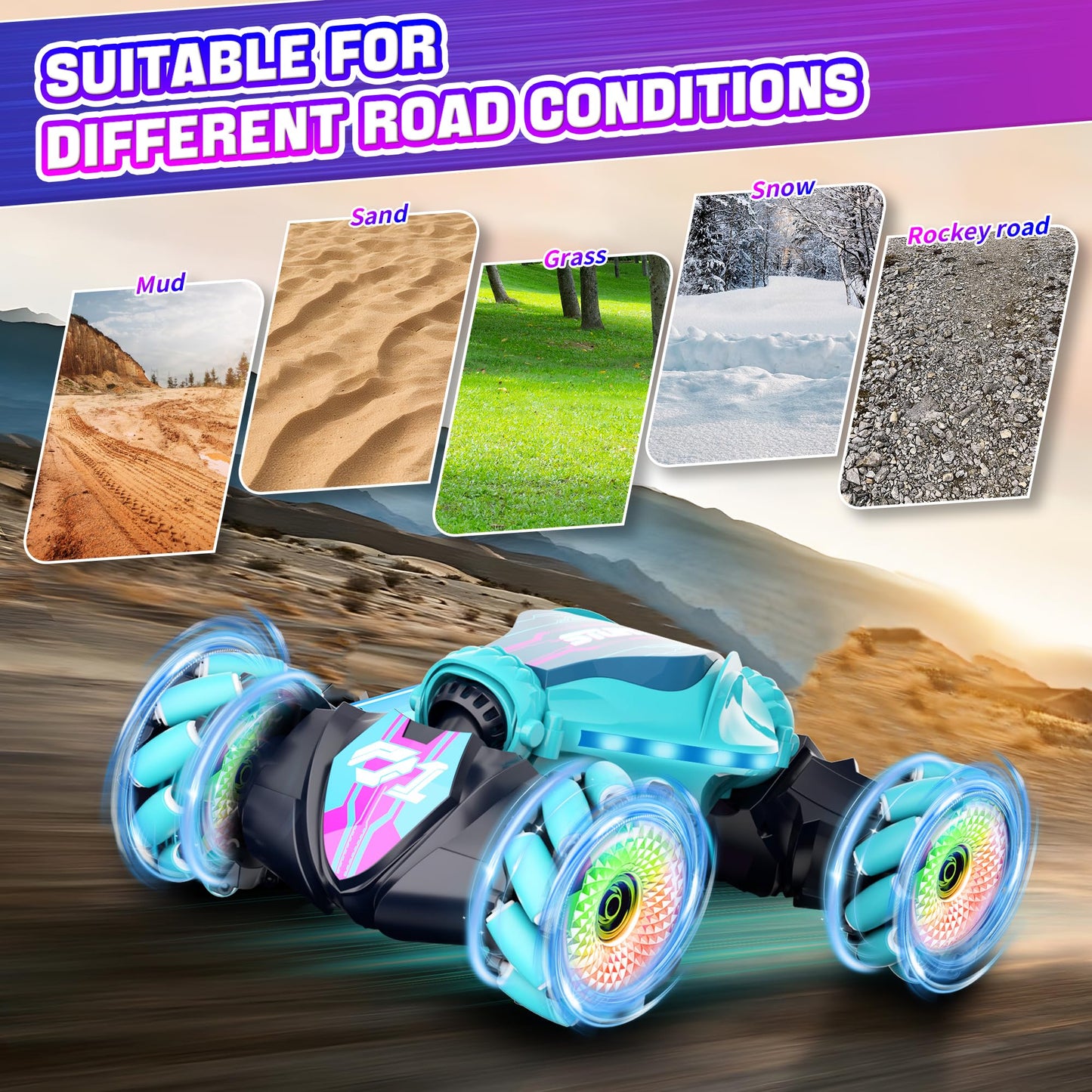 CANKETEC Gesture Sensing 4WD RC Stunt Car