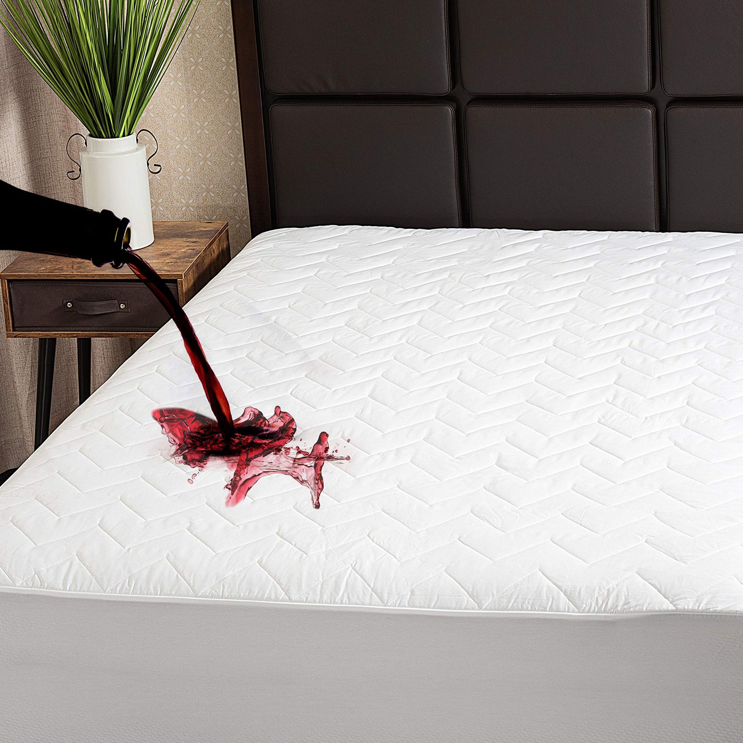 Waterguard Twin Mattress Protector, Hypoallergenic, 100% Cotton, Waterproof, Quilted, 39" x 75" x 15"