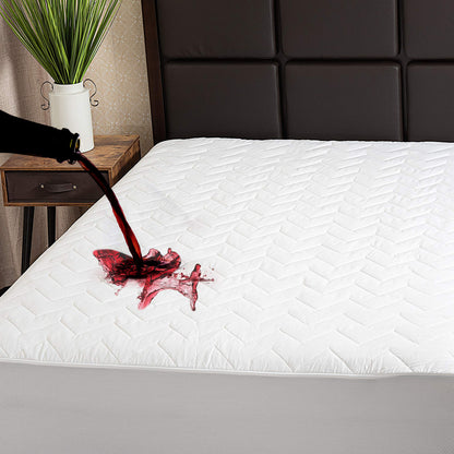 Waterguard Twin Mattress Protector, Hypoallergenic, 100% Cotton, Waterproof, Quilted, 39" x 75" x 15"