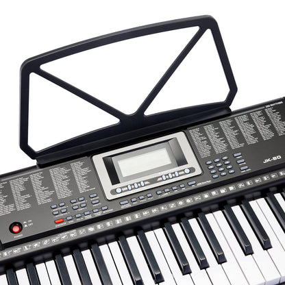 Amazon Basics Portable Digital Piano Keyboard with 61 Keys, Built In Speakers and Songs for Learning, Black