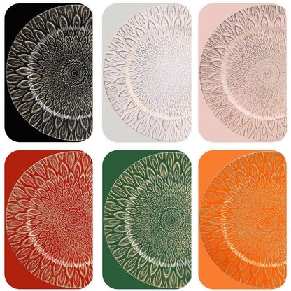 Set of 6 Plastic Charger Plates for Events
