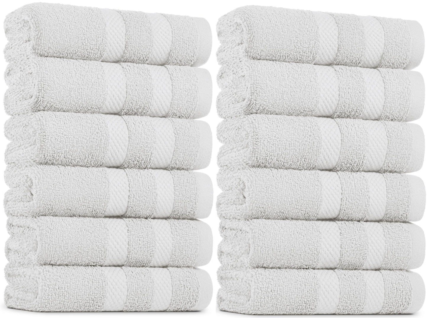 BELADOR Hand Towels 12-Pack - Premium Soft Cotton Hand Towels for Bathroom - Quick-Dry & Absorbent Hand & Face Towel Set | White Hand Towels 16"x30"