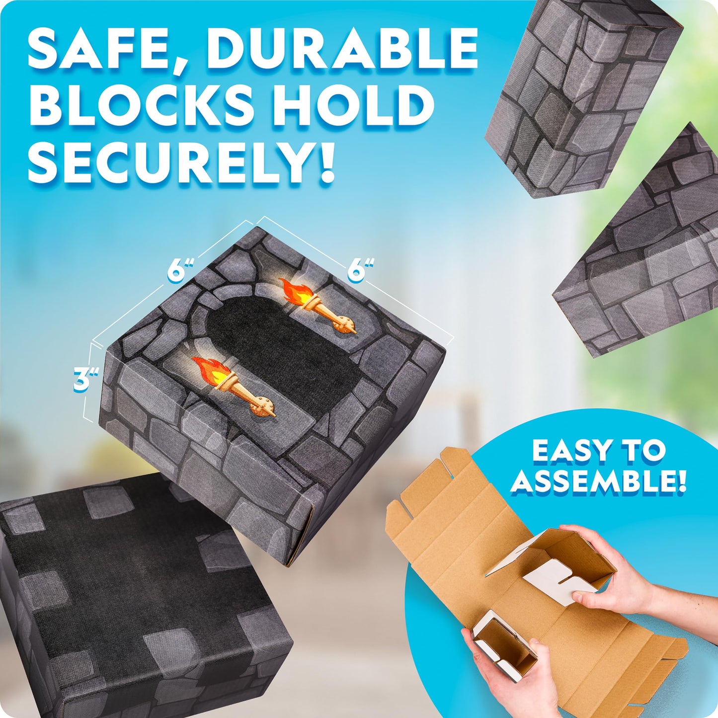 Jumbo Cardboard Building Blocks for Kids