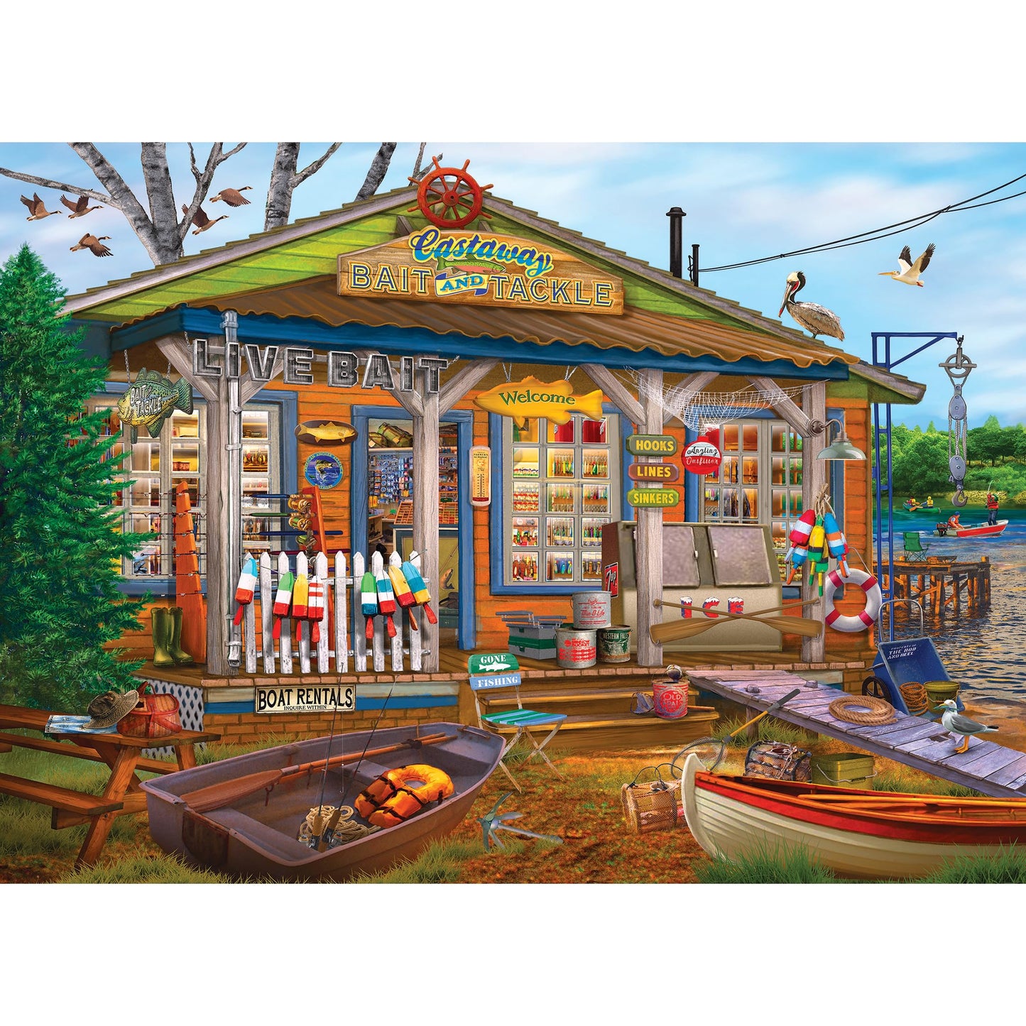 RoseArt - Chris Bigelow - Castaway Bait and Tackle - 1000 Piece Jigsaw Puzzle for Adults