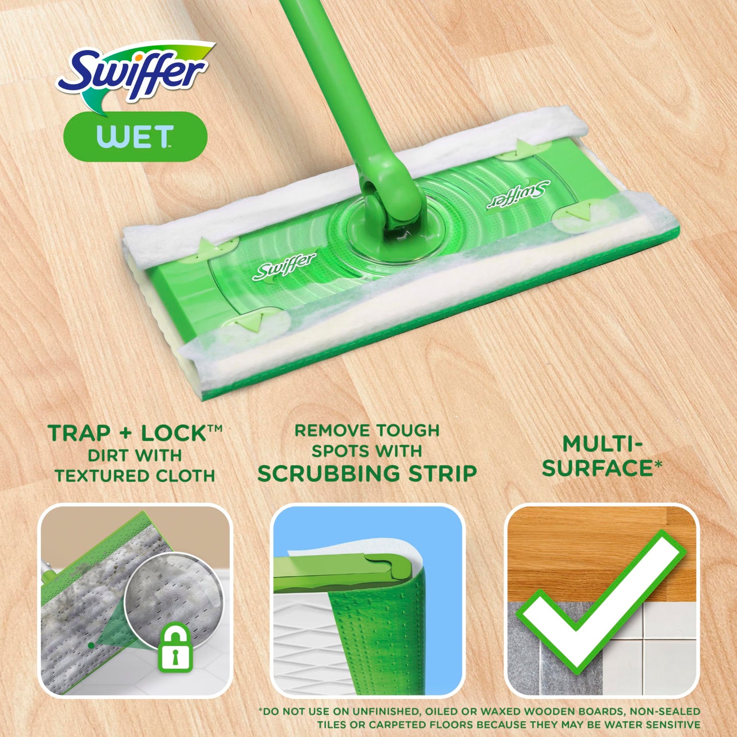 Swiffer 24 Count Wet Mopping Cloths for Floors
