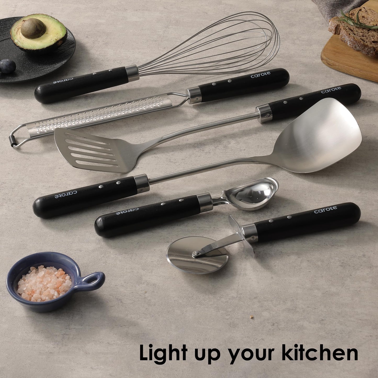 11-Piece CAROTE Stainless Steel Cooking Utensils Set
