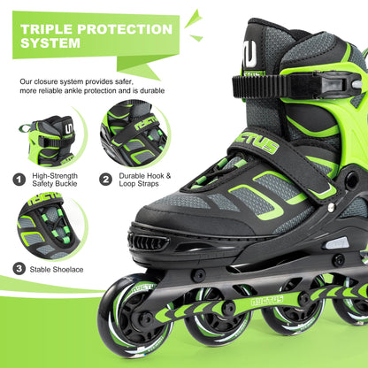 Inline Skates for Kids with Light Up Wheels