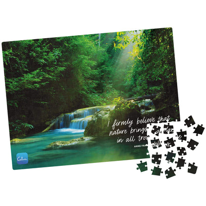 SPIN MASTER GAMES 300-Piece Calm Jigsaw Puzzle for Relaxation, Stress Relief, and Mood Elevation, for Adults and Kids Ages 8 and up, Hidden Waterfalls