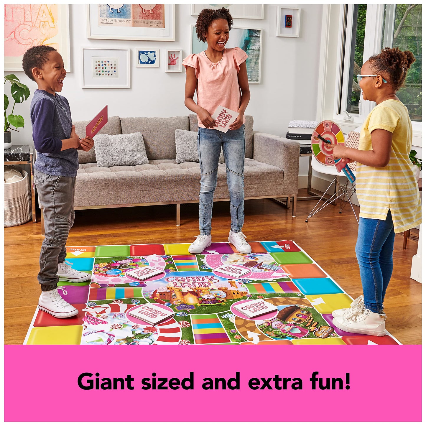 Spin Master Games, Giant Candy Land Game, Activity Game, Kids Party Board Game, Indoor & Outdoor Board Game, Christmas Gifts for Kids, Ages 4+