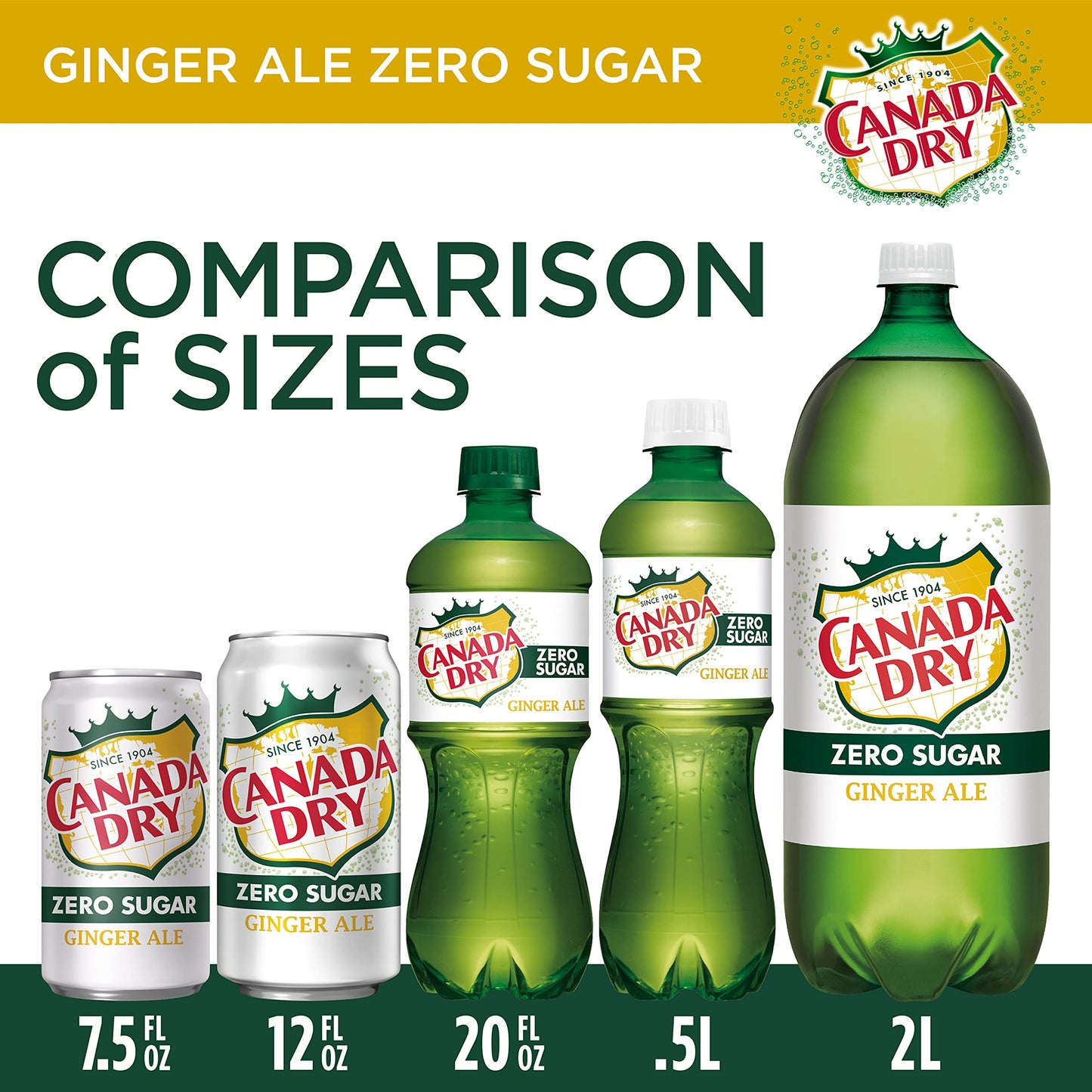 12 Pack Canada Dry Zero Sugar Ginger Ale