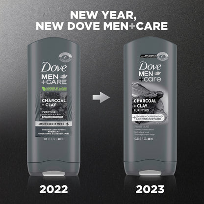 DOVE MEN + CARE Charcoal Clay Body Wash, 13.5 oz