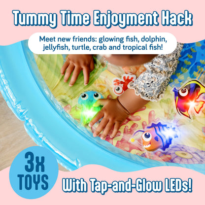 SplashEZ Tummy Time Water Mat with LED Fish