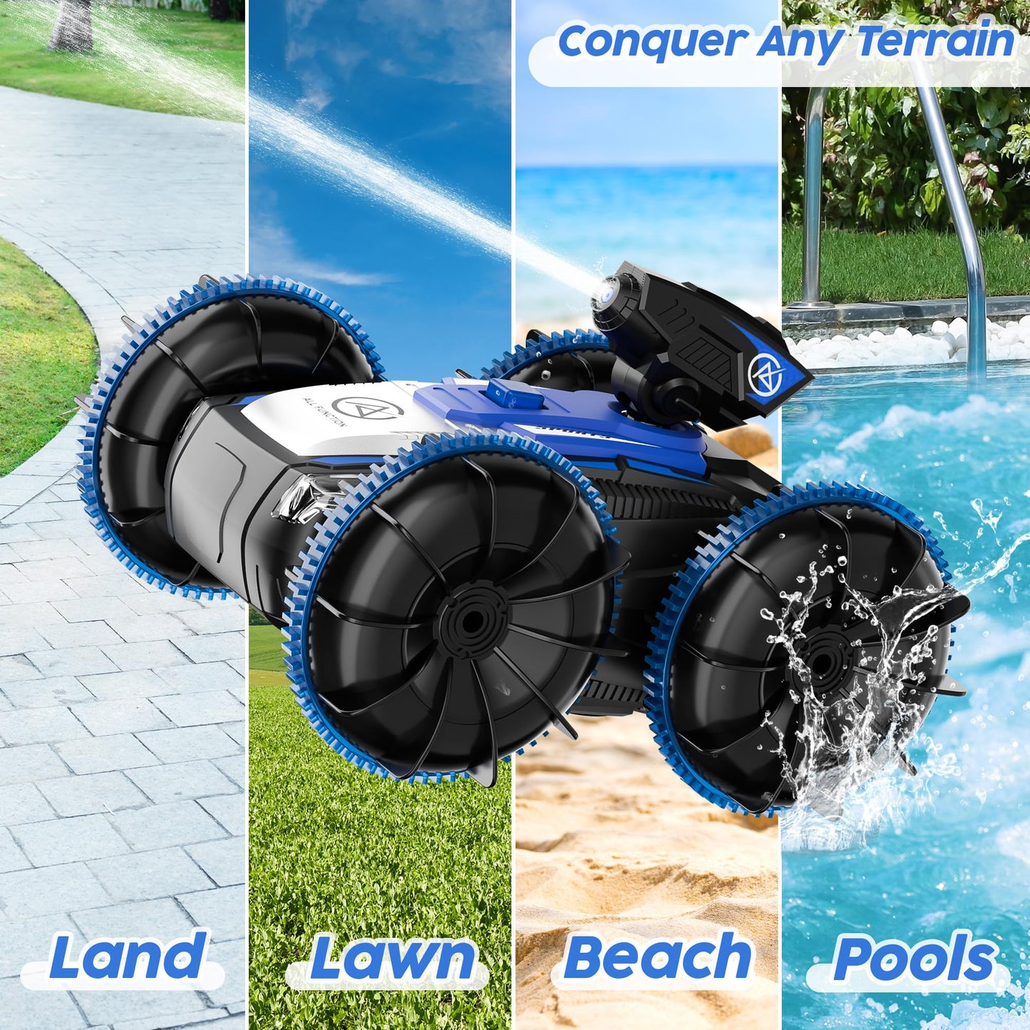 Amphibious Remote Control Car with Water Spray
