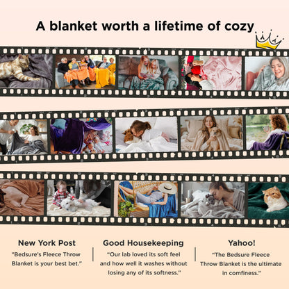 Bedsure Grey Fleece Blanket 50x70 Blanket - 300GSM Soft Lightweight Plush Cozy Blankets for Bed, Sofa, Couch, Travel, Camping